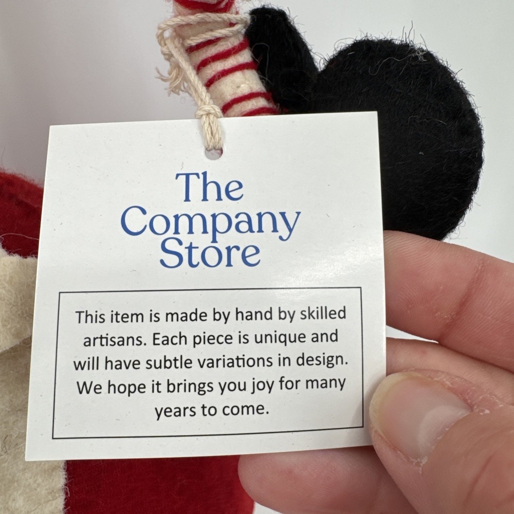 The Company‎ Store Santa Wool Felt Tabletop Christmas Decor NEW w/Tags 23" X 20" - Picture 6 of 9
